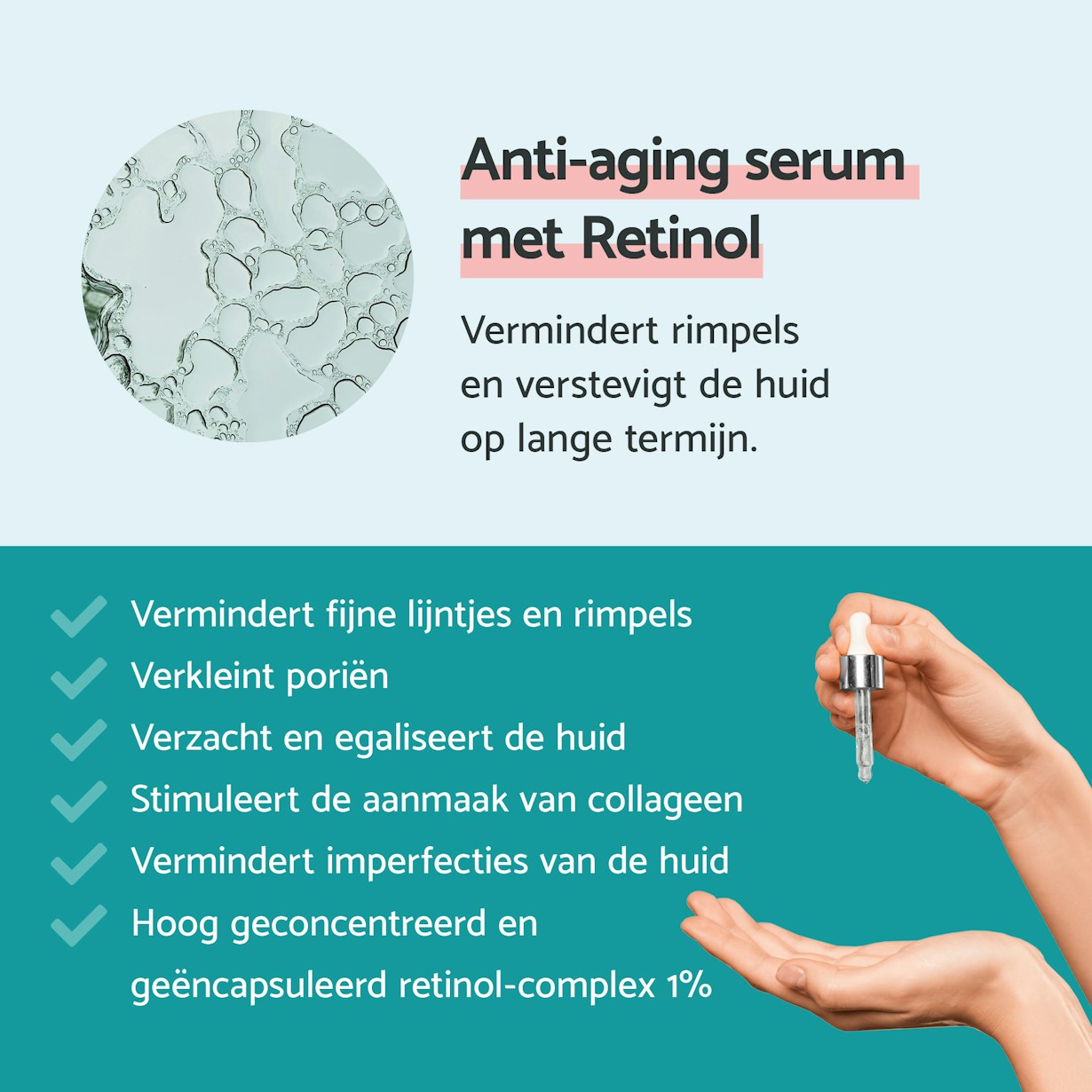 Retinol Serum: vermindert rimpels en verstevigt de huid op lange termijn
