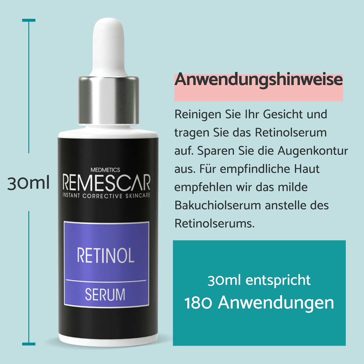 Remescar pdp pictures website and amazon 2000x2000px retinol serum DE4