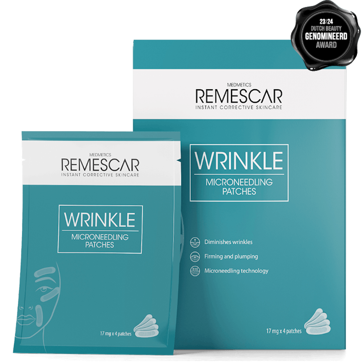 Microneedling patches Wrinkle MAIN Dutch Beauty Awards 720x720 Transparent